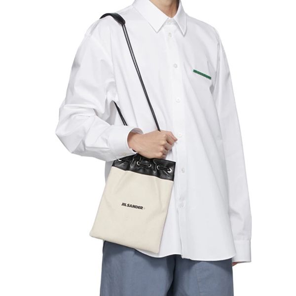 大人気!ジルサンダー 偽物 ベージュ & ブラック クロスボディ バッグ